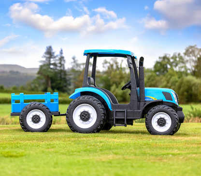Xmas Club - New Holland 24V Electric Blue Tractor with Trailer