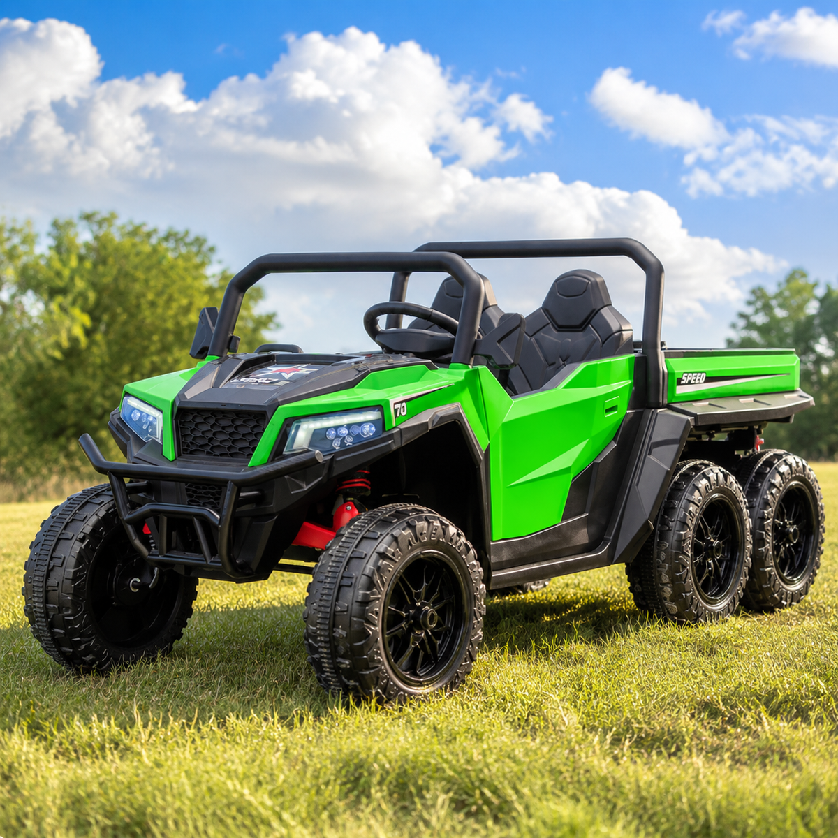 Xmas Club - 24V Two Seat Gator Ride On Electric Vehicle in Green
