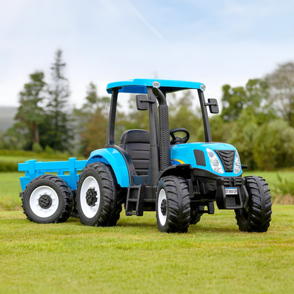Exclusive 24V Electric Blue Tractor and Trailer Included