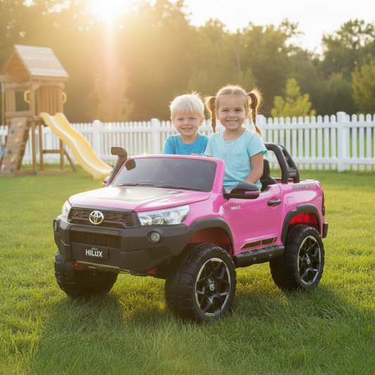 Licensed Toyota Pink Hilux RuggedX 2-Seater 24V Ride-On Jeep