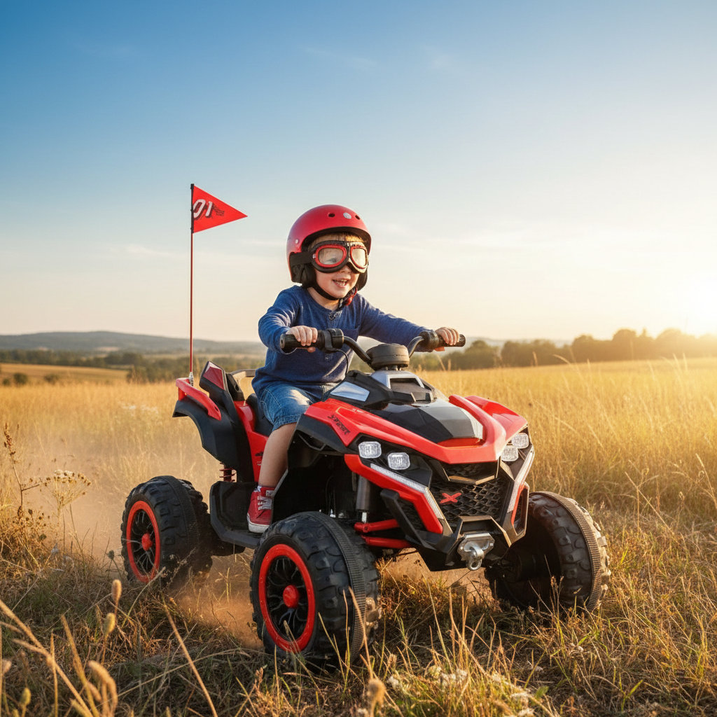 Super Power Electric Quad Ride On ATV | 24V - Red