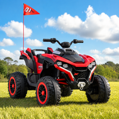 Xmas Club - Super Power Electric Quad Ride On ATV | 24V - Red