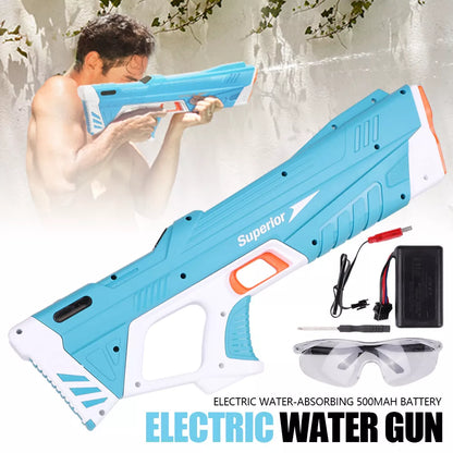 Water Gun Pistol Soaker Powerful Long Range Super Pump Kids Electric Water Gun – Blue