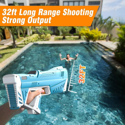 Water Gun Pistol Soaker Powerful Long Range Super Pump Kids Electric Water Gun – Blue